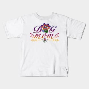 Dog Mom Sunset Kids T-Shirt